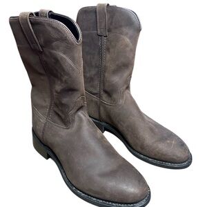 Old West Men's Dark Brown Pull-On Western Boots Size 8EE (unisex)